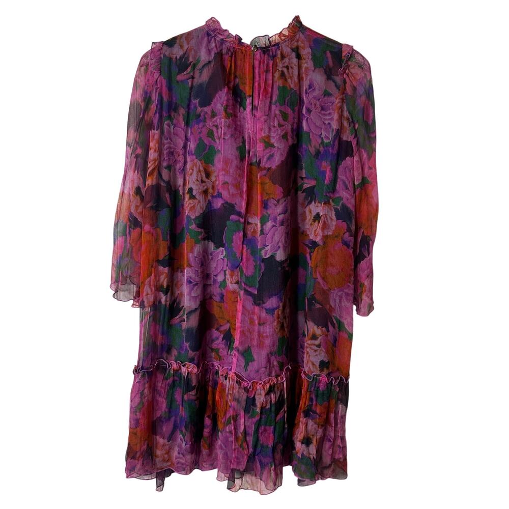 Johnny Was Visions Mini Dress Floral Silk NEW - Picture 5 of 11